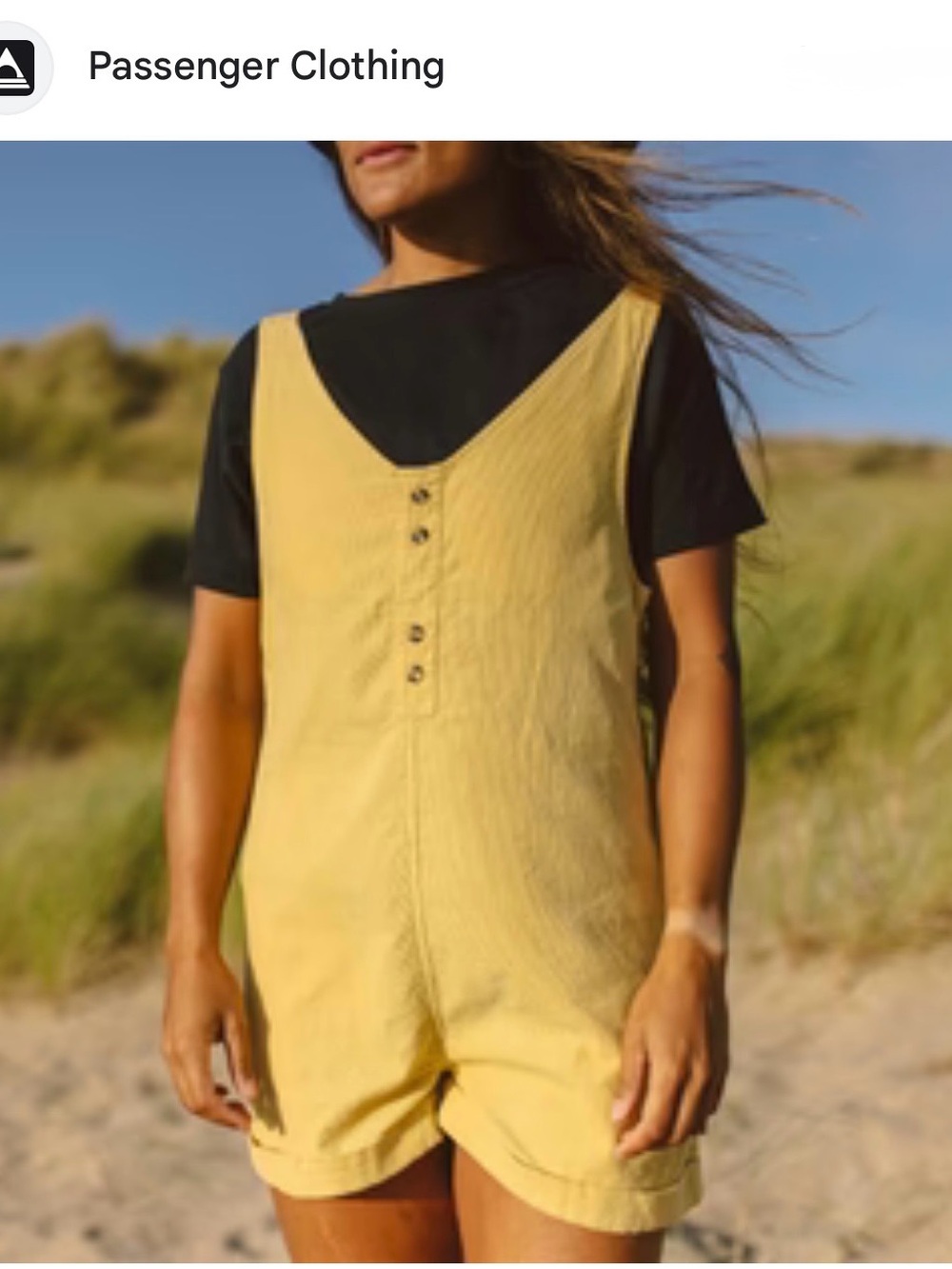 Passenger Clothing Yellow Linen Blend Romper